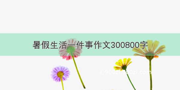 暑假生活一件事作文300800字