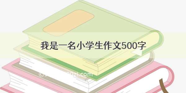 我是一名小学生作文500字