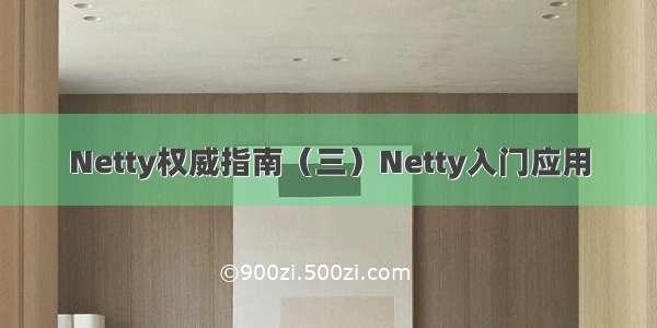 Netty权威指南（三）Netty入门应用