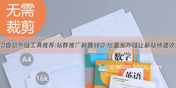 SEO自动外链工具推荐:站群推广利器SEO 批量发外链让新站快速收录