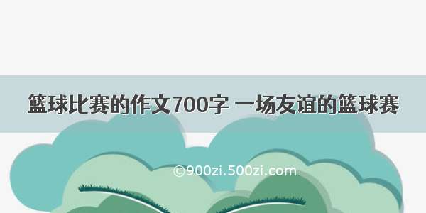 篮球比赛的作文700字 一场友谊的篮球赛