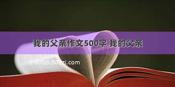 我的父亲作文500字 我的父亲