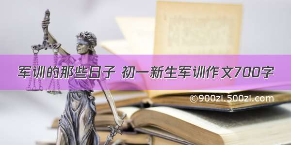 军训的那些日子 初一新生军训作文700字