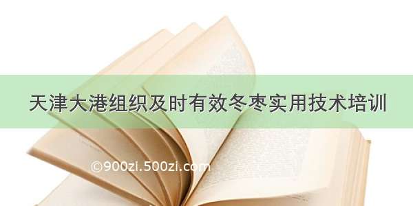 天津大港组织及时有效冬枣实用技术培训