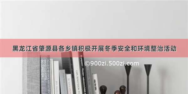 黑龙江省肇源县各乡镇积极开展冬季安全和环境整治活动