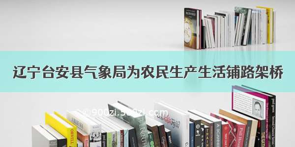 辽宁台安县气象局为农民生产生活铺路架桥