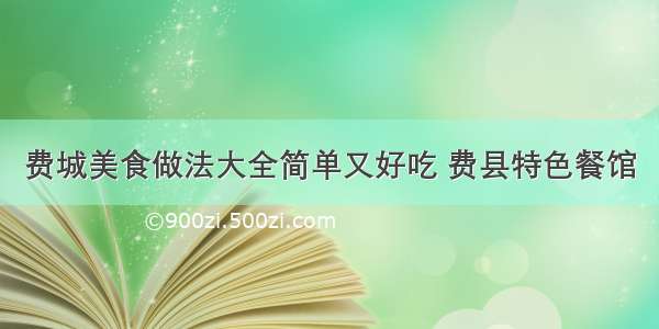 费城美食做法大全简单又好吃 费县特色餐馆