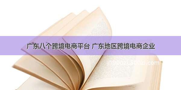 广东八个跨境电商平台 广东地区跨境电商企业