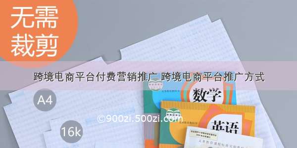 跨境电商平台付费营销推广 跨境电商平台推广方式