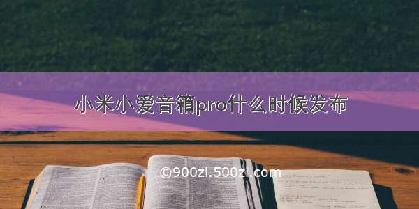 小米小爱音箱pro什么时候发布