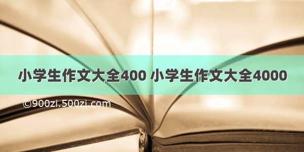 小学生作文大全400 小学生作文大全4000