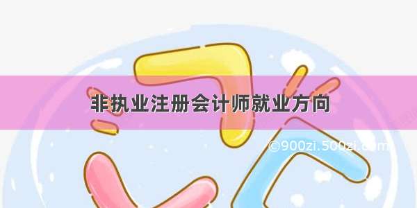 非执业注册会计师就业方向