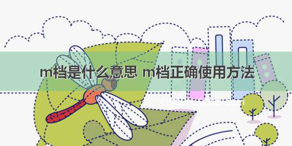 m档是什么意思 m档正确使用方法