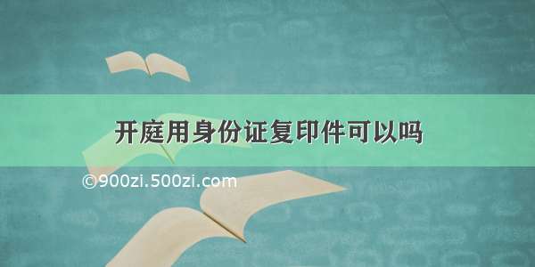 开庭用身份证复印件可以吗