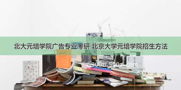 北大元培学院广告专业考研 北京大学元培学院招生方法