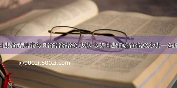 甘肃省武威市今日仔猪价格多少钱 今天甘肃仔猪价格多少钱一公斤