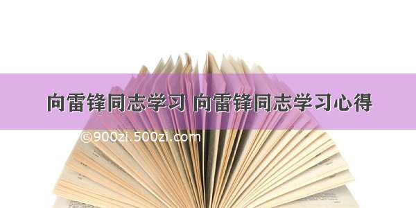 向雷锋同志学习 向雷锋同志学习心得