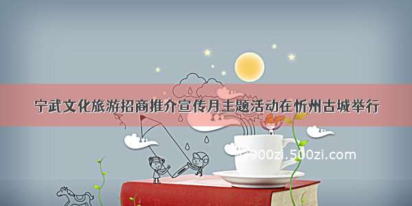 宁武文化旅游招商推介宣传月主题活动在忻州古城举行