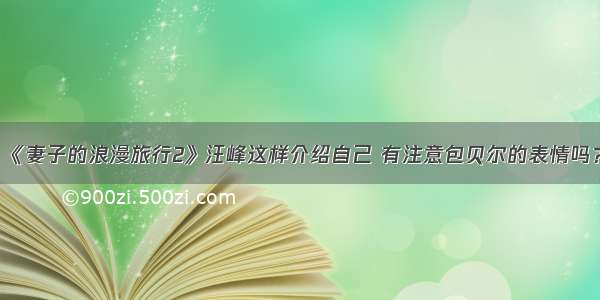 《妻子的浪漫旅行2》汪峰这样介绍自己 有注意包贝尔的表情吗？