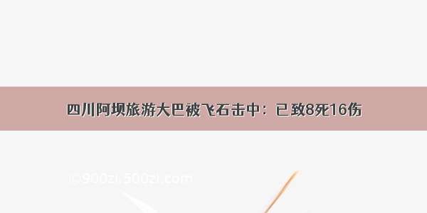 四川阿坝旅游大巴被飞石击中：已致8死16伤