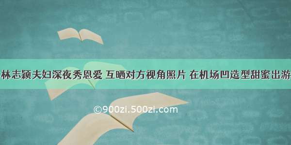 林志颖夫妇深夜秀恩爱 互晒对方视角照片 在机场凹造型甜蜜出游