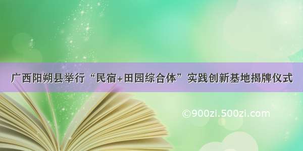 广西阳朔县举行“民宿+田园综合体”实践创新基地揭牌仪式
