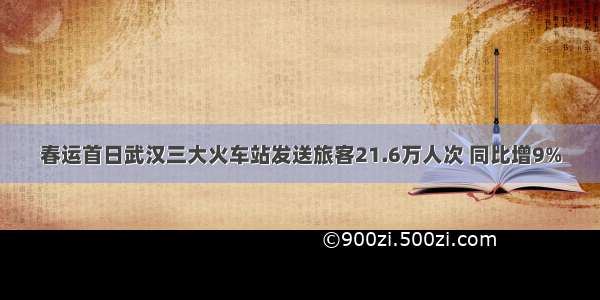 春运首日武汉三大火车站发送旅客21.6万人次 同比增9%