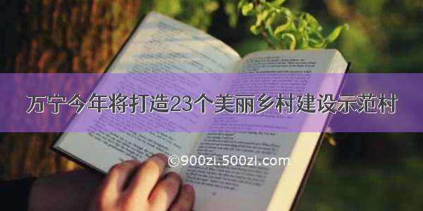 万宁今年将打造23个美丽乡村建设示范村