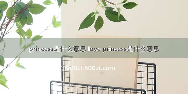 princess是什么意思 love princess是什么意思