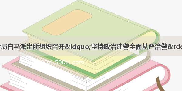 遂宁市安居区公安分局白马派出所组织召开&ldquo;坚持政治建警全面从严治警&rdquo;教育整顿集中学