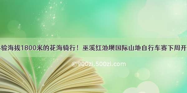 体验海拔1800米的花海骑行！巫溪红池坝国际山地自行车赛下周开启