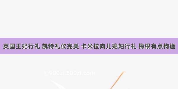 英国王妃行礼 凯特礼仪完美 卡米拉向儿媳妇行礼 梅根有点拘谨