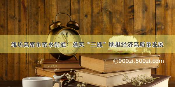 潍坊高密市密水街道：落实“三抓”助推经济高质量发展