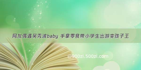 网友偶遇吴秀波baby 手拿零食带小学生出游变孩子王