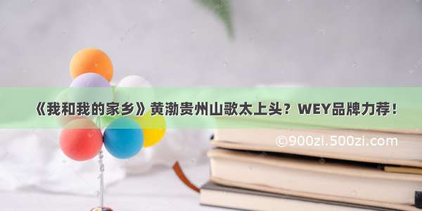 《我和我的家乡》黄渤贵州山歌太上头？WEY品牌力荐！