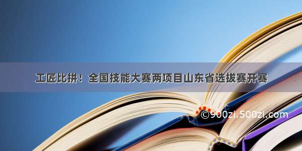 工匠比拼！全国技能大赛两项目山东省选拔赛开赛