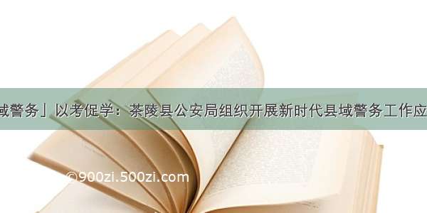 「新时代县域警务」以考促学：茶陵县公安局组织开展新时代县域警务工作应知应会知识考