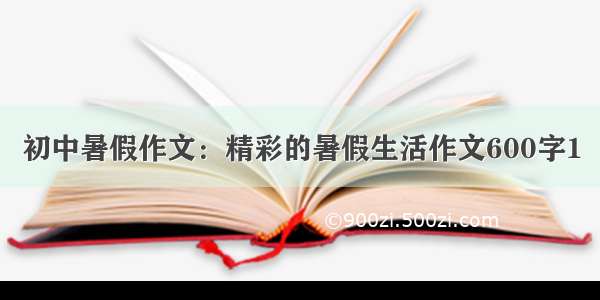 初中暑假作文：精彩的暑假生活作文600字1