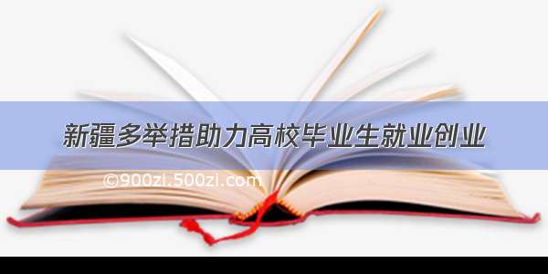 新疆多举措助力高校毕业生就业创业