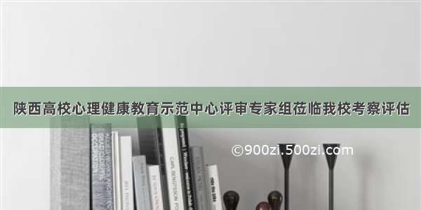 陕西高校心理健康教育示范中心评审专家组莅临我校考察评估