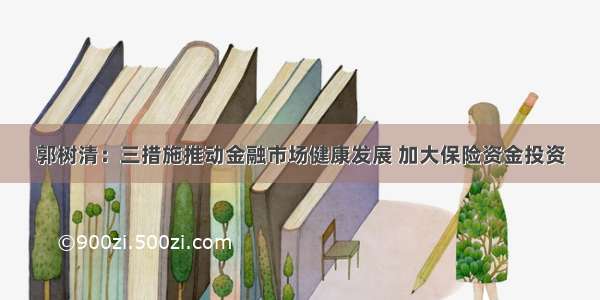 郭树清：三措施推动金融市场健康发展 加大保险资金投资