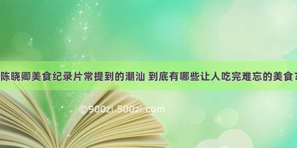 陈晓卿美食纪录片常提到的潮汕 到底有哪些让人吃完难忘的美食？