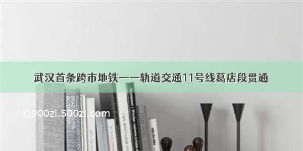 武汉首条跨市地铁——轨道交通11号线葛店段贯通