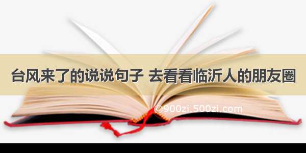 台风来了的说说句子 去看看临沂人的朋友圈