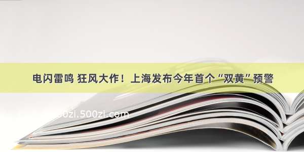 电闪雷鸣 狂风大作！上海发布今年首个“双黄”预警