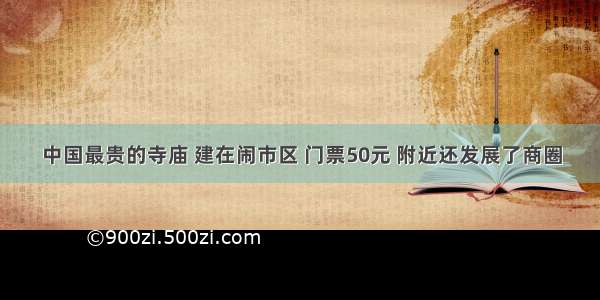 中国最贵的寺庙 建在闹市区 门票50元 附近还发展了商圈