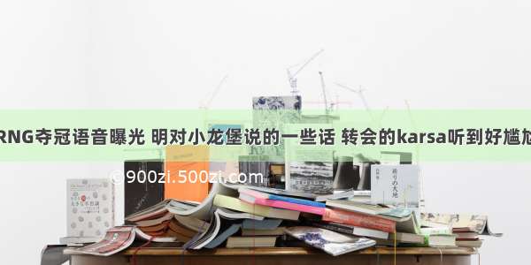 RNG夺冠语音曝光 明对小龙堡说的一些话 转会的karsa听到好尴尬