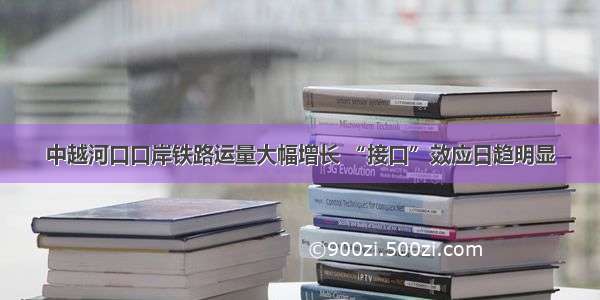 中越河口口岸铁路运量大幅增长 “接口”效应日趋明显