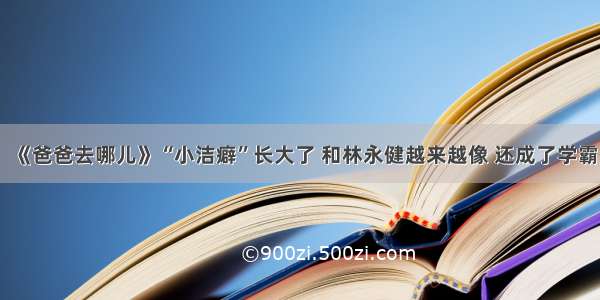 《爸爸去哪儿》“小洁癖”长大了 和林永健越来越像 还成了学霸