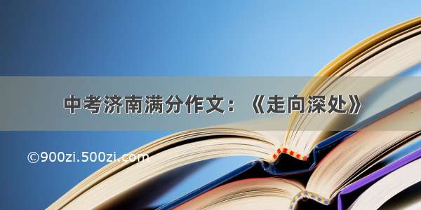 中考济南满分作文：《走向深处》